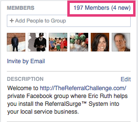 The Referral Challenge with Eric Ruth private FB group